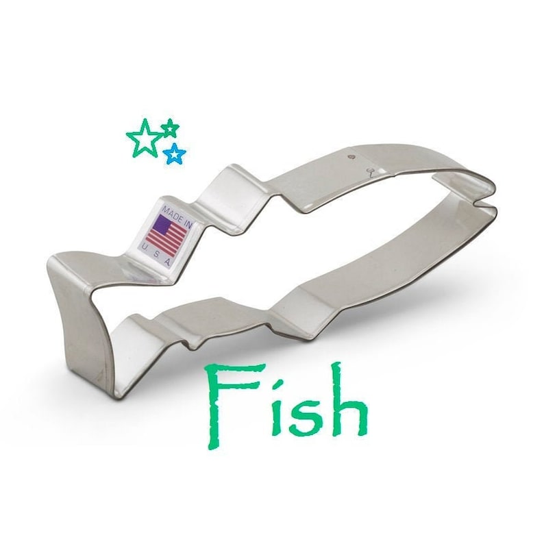 Fish Cookie Cutter Fisherman Cookie Cutter Ann Clark Etsy