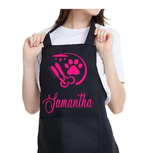 Groomer apron. Dog groomer apron. Groomer gift. Dog groomer gift. Personalized groomer apron.