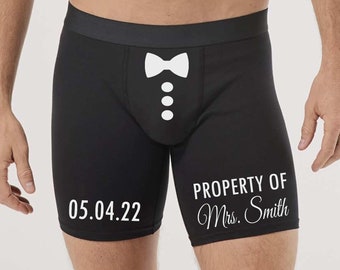 Groom gift. Wedding boxers. Fiance gift. Fiance boxer briefs. Groom boxer briefs. boxers custom. Husband wedding gift. Wedding day boxers.