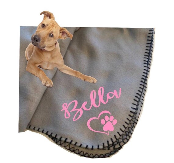 Personalized dog blanket etsy sale