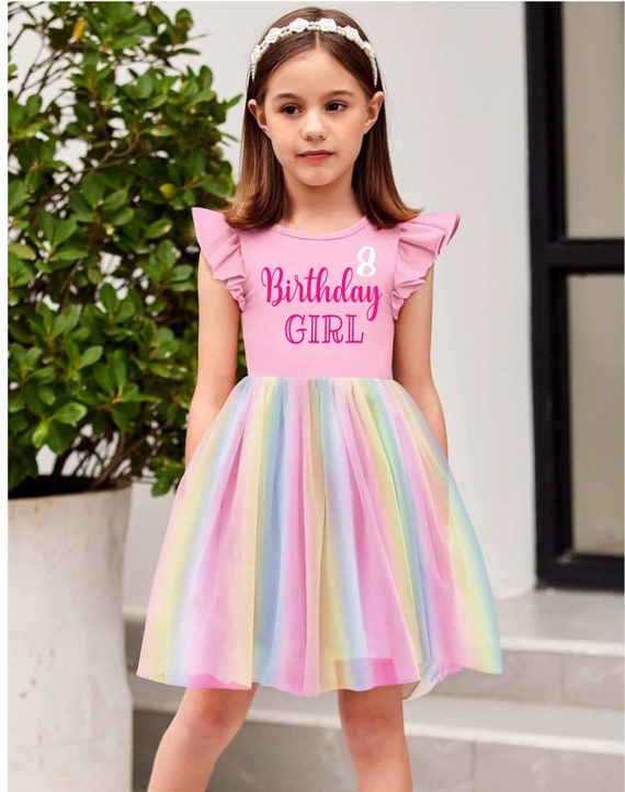8th birthday dress Birthday Girls Asymmetric Ruffled Blush Pageant Dress Celestial 3101 Pre-order 11-12 years / Blush -As in the picture (MistyRose)