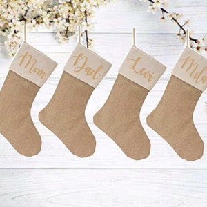 Personalized family stockings. Christmas stockings. Personalized Christmas stockings. Family stockings. Burlap stockings. Burlap stocking. image 4