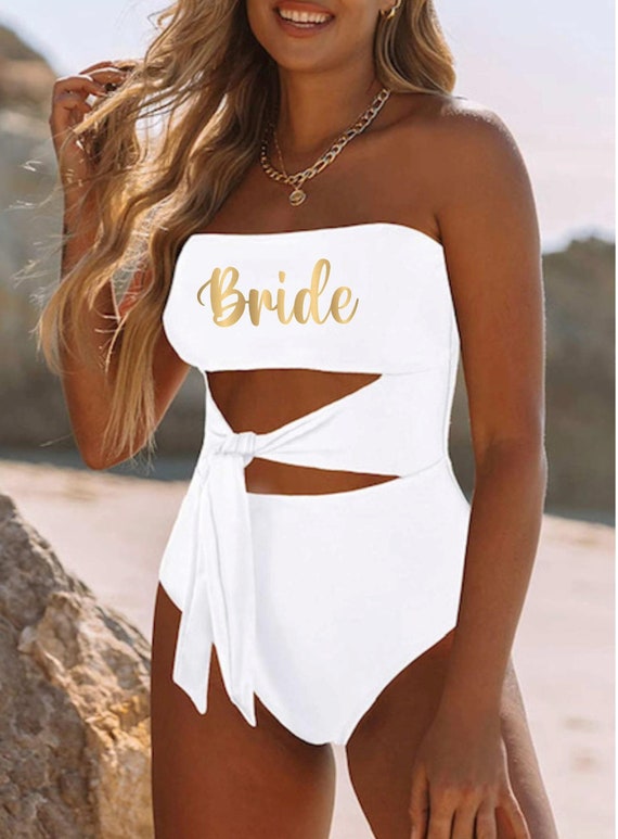 Bride Bathing Suit. Bride Suit. Bachelorette Swim Suit. Bride Etsy