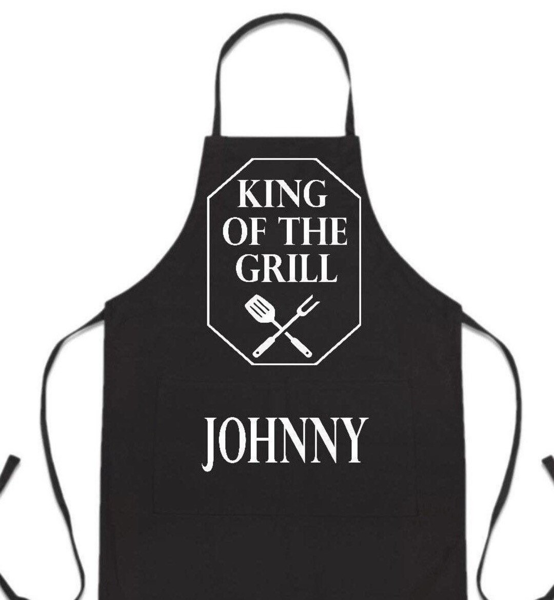King of the Grill. Dad Apron. Mens Grilling Apron. Grill Apron