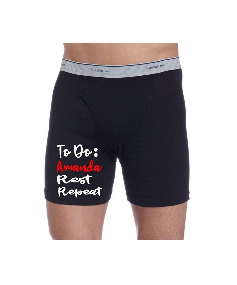 Wedding anniversary gift Boyfriend gift Custom underwear. Funny mens underwear Mens personalized underwear Property of underwear
