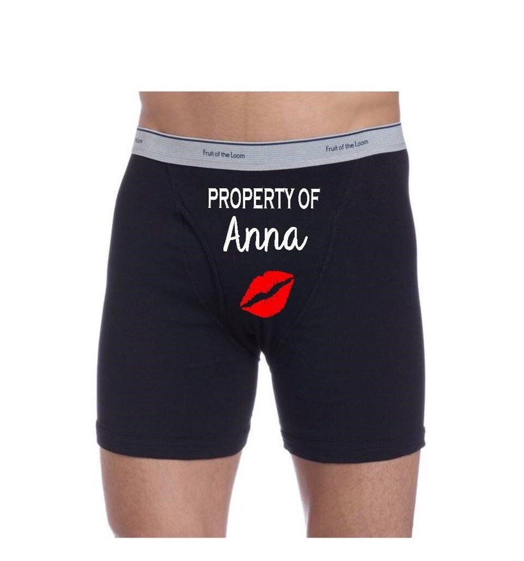 Property of Underwear. Mens Personalized Underwear. Wedding Anniversary