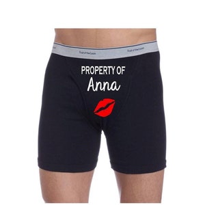 Groom boxers. Husband boxers. Property of boxers. Mens personalized underwear. Wedding gift. Custom underwear. Bachelor party.