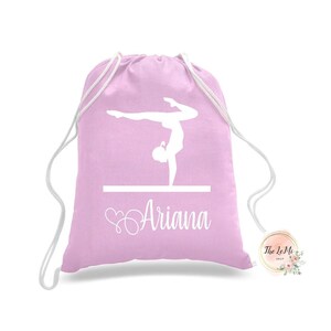 Gymnastics bag. Personalized Gymnastics bag. Gymnastics tote. Personalized gymnastics tote. Gymnast gift. Sports bag. Dance. image 3