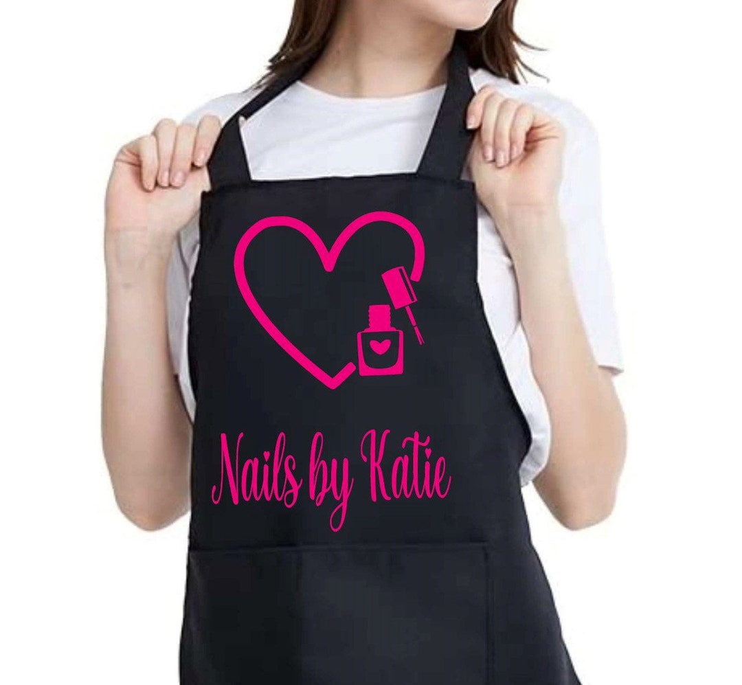 Nail Tech Gift. Custom Nail Tech Apron. Nail Technician Apron. Nail