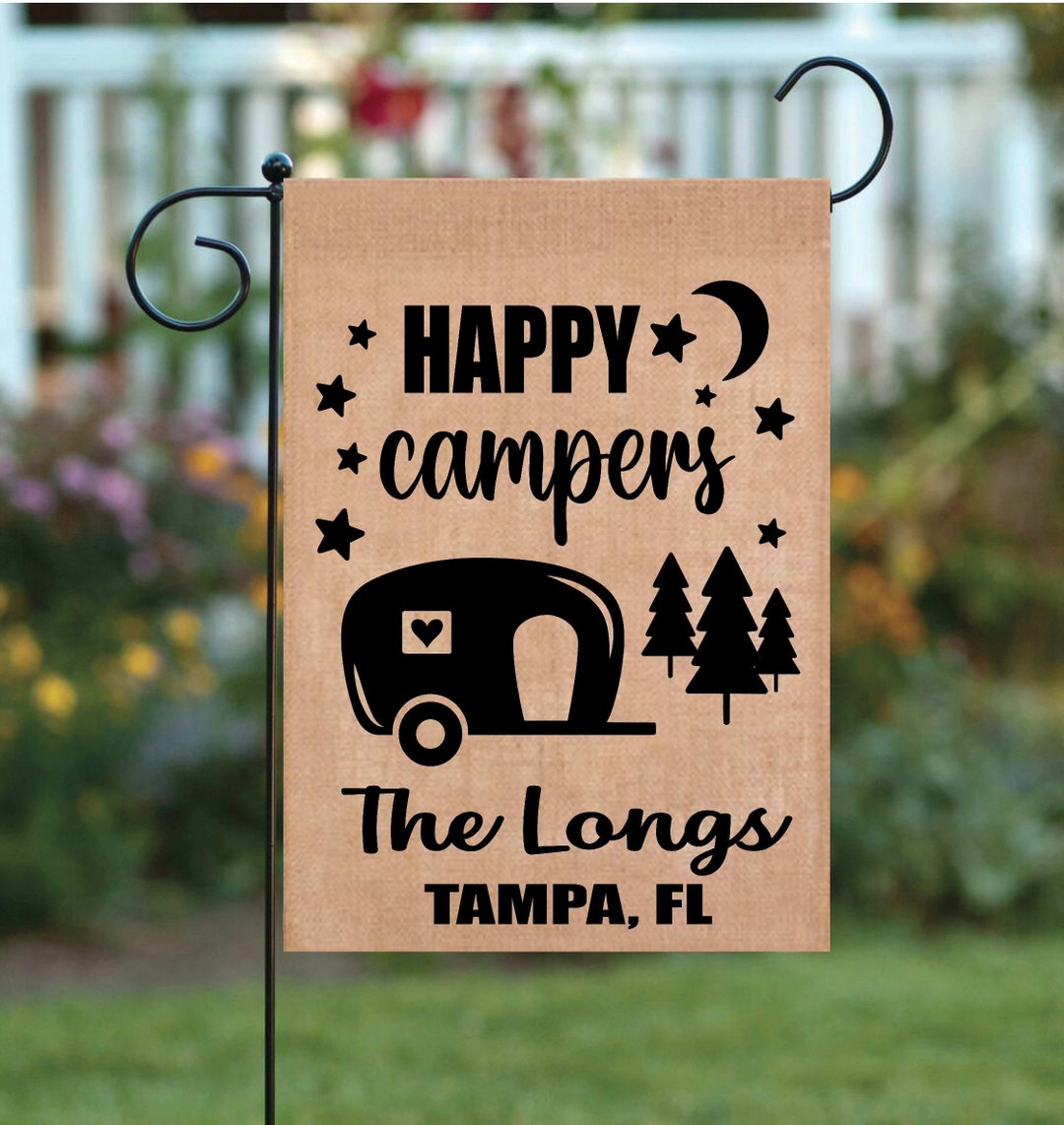 Camping Flag. Personalized Camping Flag. Custom Camping Flag. Etsy