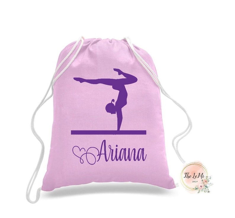 Gymnastics bag. Personalized Gymnastics bag. Gymnastics tote. Personalized gymnastics tote. Gymnast gift. Sports bag. Dance. image 2