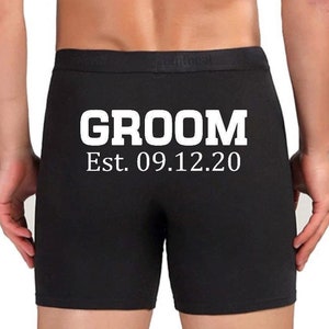 Groom gift. Wedding boxer briefs . Mens boxers custom. Husband wedding gift. Mens personalized underwear. Groom present. Custom underwear.