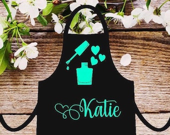 Nail tech gift. Nail technician apron. Nail tech gift. Nail tech apron. Personalized nail tech apron.