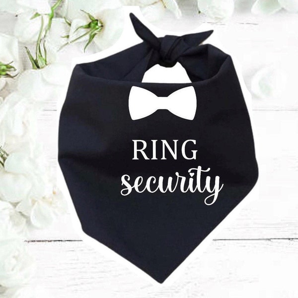 Ring security dog bandana. Ring security pet bandana. Ring security. Dog ring bearer. Dog ring bearer scarf.