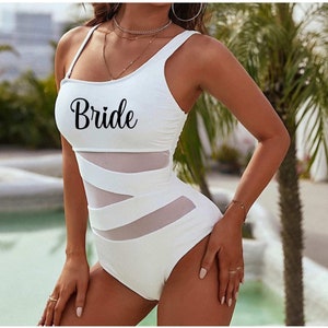 Bride bathing suit. Bride suit. Bachelorette swim suit. Bride swim suit. Personalized Bride bikini. Bride bikini.