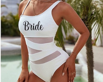 Bride bathing suit. Bride suit. Bachelorette swim suit. Bride swim suit. Personalized Bride bikini. Bride bikini.