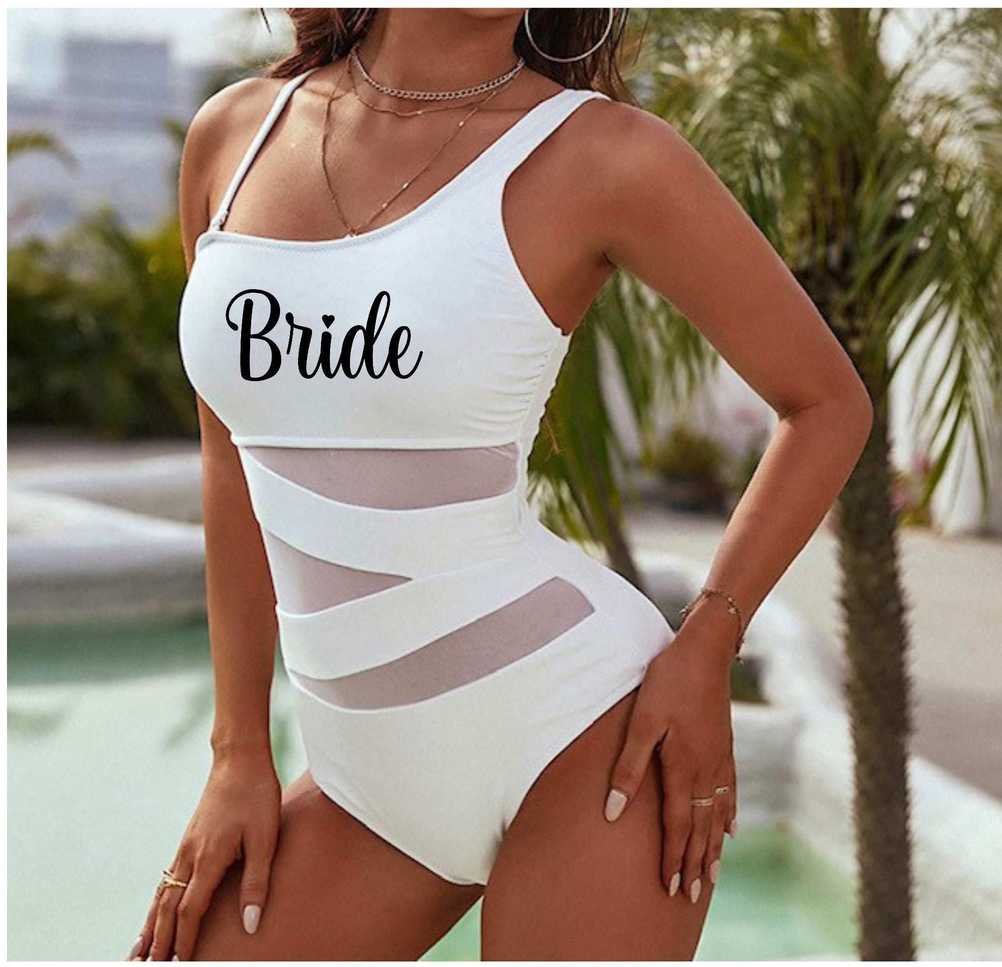 Plus size bride bathing suit sale