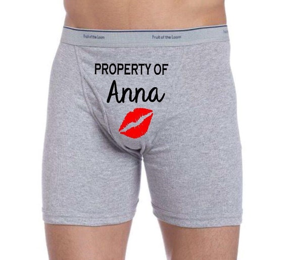 Mens Boxers Custom. Property of Underwear. Mens Personalized