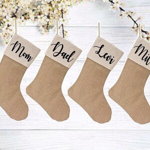 Personalized family stockings. Christmas stockings. Personalized Christmas stockings. Family stockings. Burlap stockings. Burlap stocking. image 3