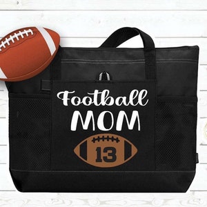 Football mom bag. Football bag. Personalized football bag. Personalized football tote. Personalized football bag. Personalized tote.