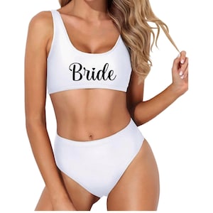 Bride bathing suit. Bride suit. Bachelorette swim suit. Bride swim suit. Personalized Bride bikini. Bride bikini.