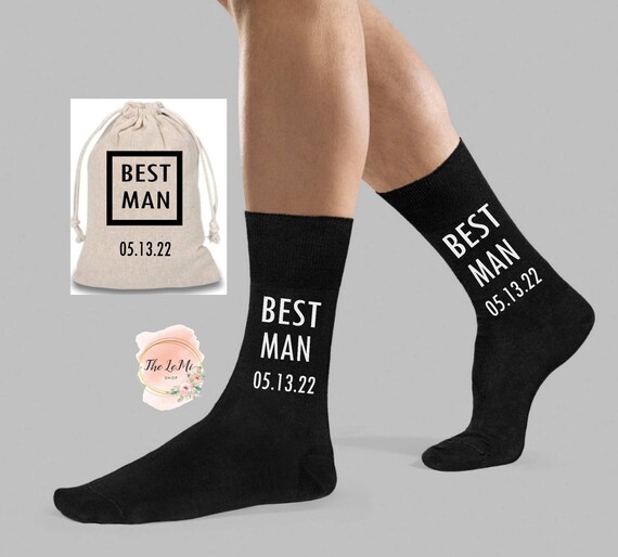 Personalized Best Man Dress Socks - Wedding Day Gift - Etsy