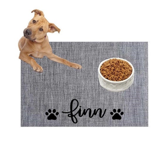 Personalized Dog Mats Using Pet Photo Name Personalized Dog Food Mat  Personalized Dog Placemat Custom Dog Bowl Mat Personalized Pet Mat 