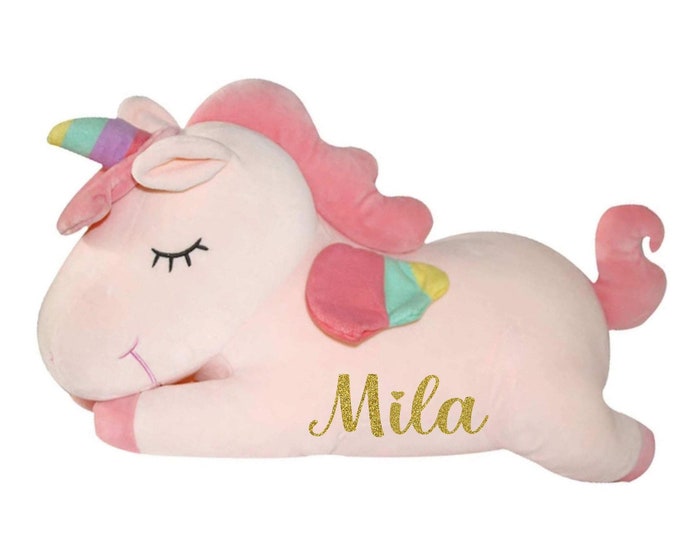Unicorn gift. Unicorn toy. Unicorn stuffed animal. Unicorn birthday gift. Girl birthday gift. Personalized unicorn. Flower girl gift.