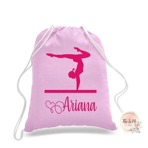 Gymnastics bag. Personalized Gymnastics bag. Gymnastics tote. Personalized gymnastics tote. Gymnast gift. Sports bag. Dance. image 1
