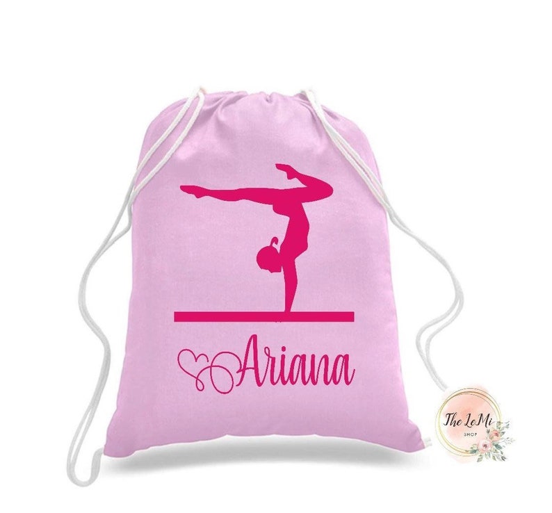 Gymnastics bag. Personalized Gymnastics bag. Gymnastics tote. Personalized gymnastics tote. Gymnast gift. Sports bag. Dance. image 1