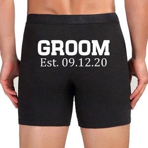 Groom present. Wedding boxer briefs . Mens boxers custom. Husband wedding gift. Mens personalized underwear. Groom gift. Custom underwear.