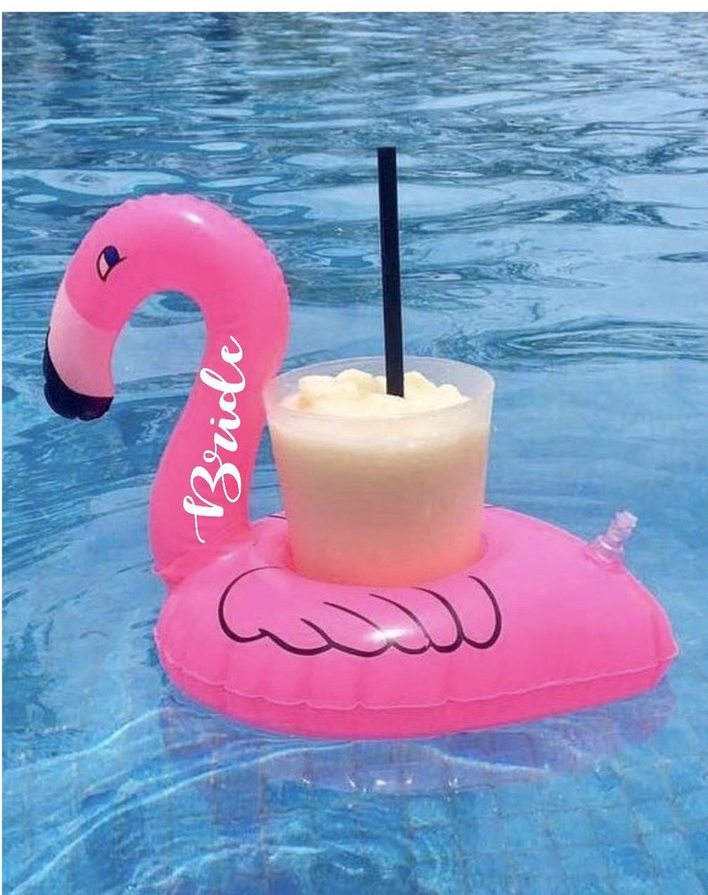 Drink float. Personalized inflatable drink holder. Inflatable Etsy