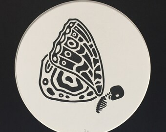 Butterfly skeleton print