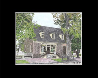 Four Sketches of Colonial Williamsburg by Charles H Overly - Etsy