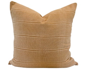 SAVANNAH | Burnt Orange Stripe, Designer Pillow, Pillow Cover, Throw Pillow, Transitional, Modern Traditional, Neutral, Simplistic Pillow