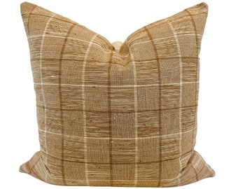 VIKOS | Burnt Orange Cross Hatch, Designer Pillow, Pillow Cover, Throw Pillow, Transitional, Modern Traditional, Neutral, Simplistic Pillow