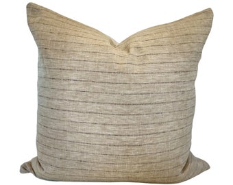 SELMA | Beige Stripe Pillow, Designer Pillow, Pillow Cover, Throw Pillow, Transitional, Modern Traditional, Neutral, Tan Pillow, Simplistic