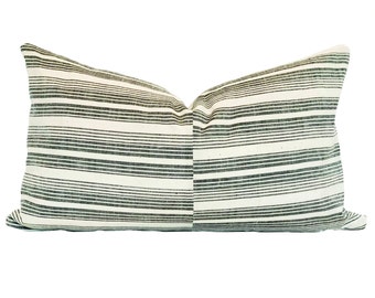 MOAB LUMBAR | 12x20 Black + White Stripe Lumbar, Designer Pillow, Pillow Cover, Throw Pillow, Transitional, Modern Traditional, Neutral