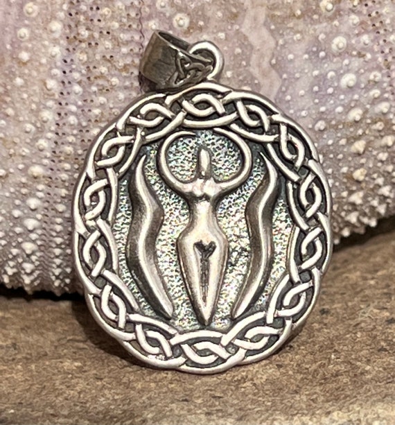Sterling Silver Goddess Pendant Gem