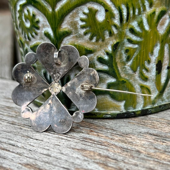 Antique Mexican Pin / Brooch / Pendant Sterling S… - image 6