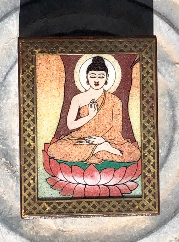 Crushed Gemstone Buddha Box Serene Buddha Jewelry or … Gem