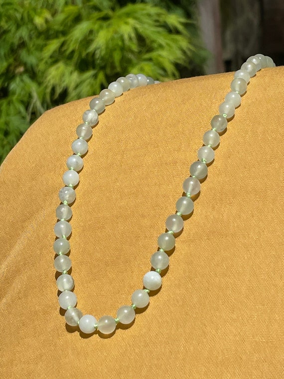 Luminous  “New Jade” Serpentine Bead Necklace tha… - image 4