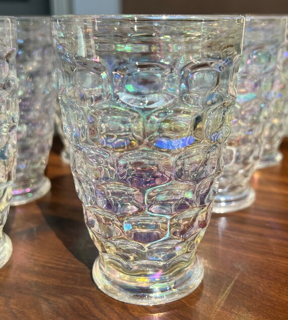 Set of 7 Vintage Iridescent Glassware by Federal Glass - Etsy