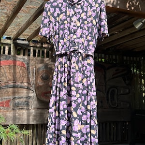 Vintage Dress by Evan-Picone Late 1970’s with Lovely Drapey Rayon