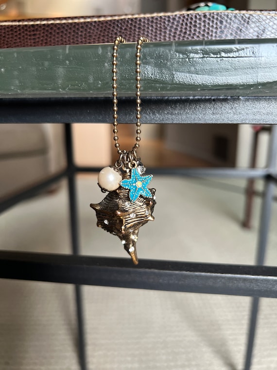 Vintage Betsey Johnson Seashell Necklace “Under th