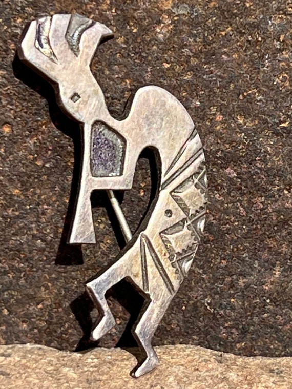 Sterling Silver Navajo Kokopelli Pin / Brooch