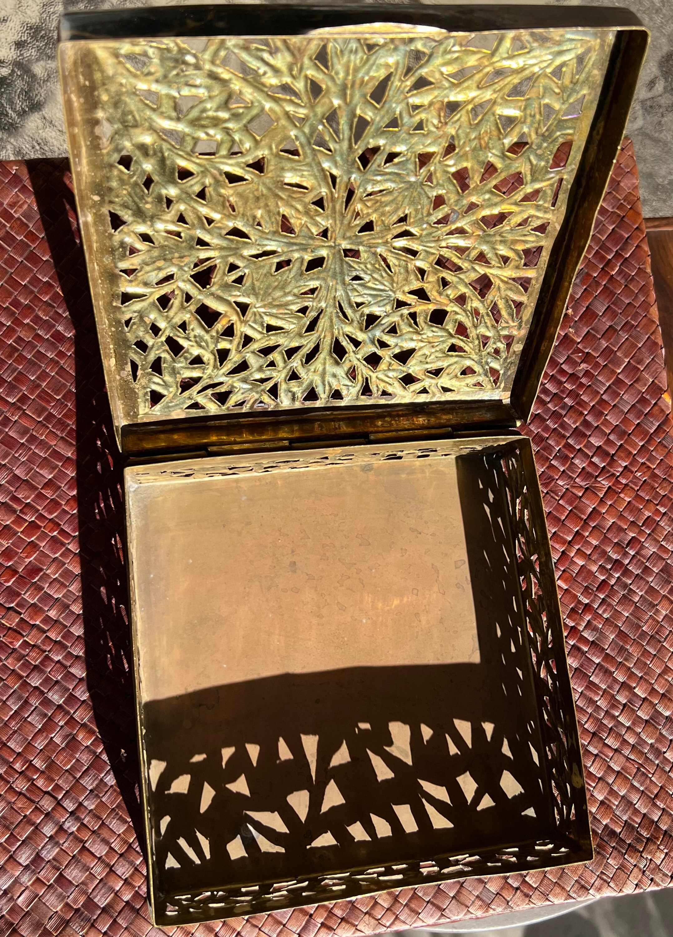 Vintage Pierced Solid Brass Box Victorian Inspired With a - Etsy