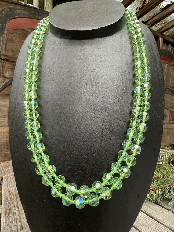 Beautiful Vintage Faceted Beads Double Strand Neck