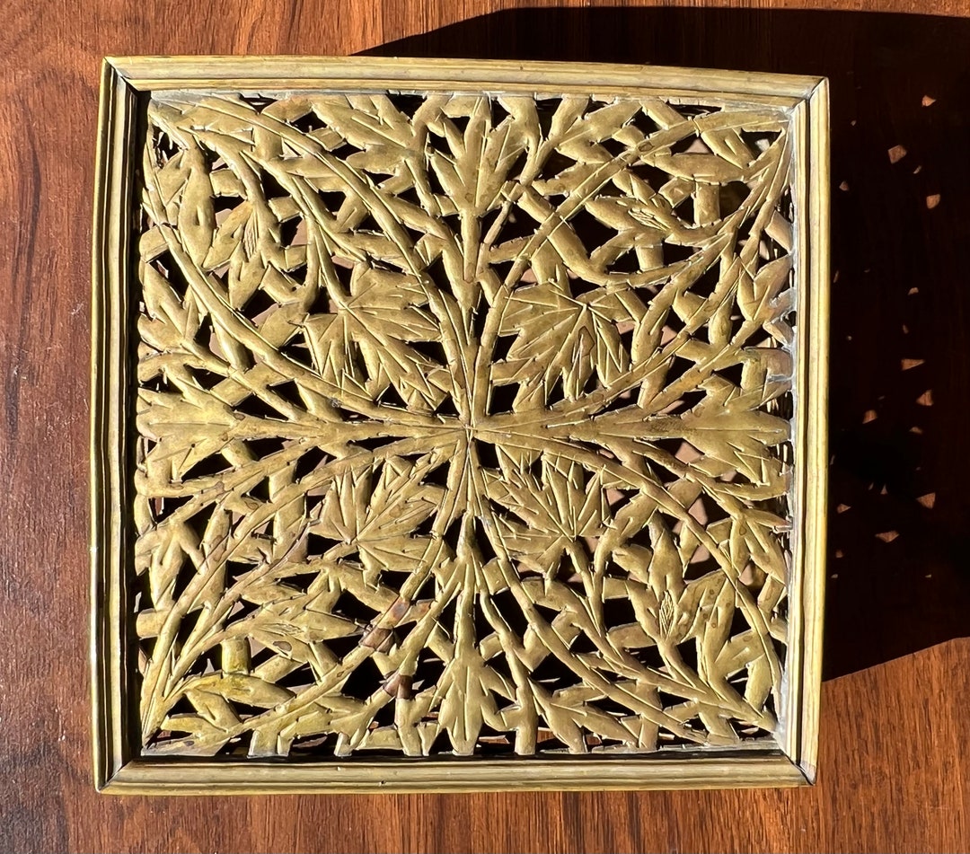 Vintage Pierced Solid Brass Box Victorian Inspired With a - Etsy