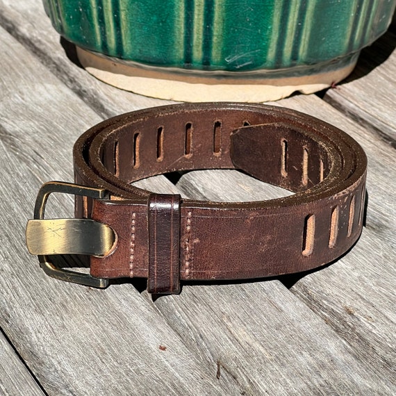 Vintage Leather Belt 1980’s Preppy